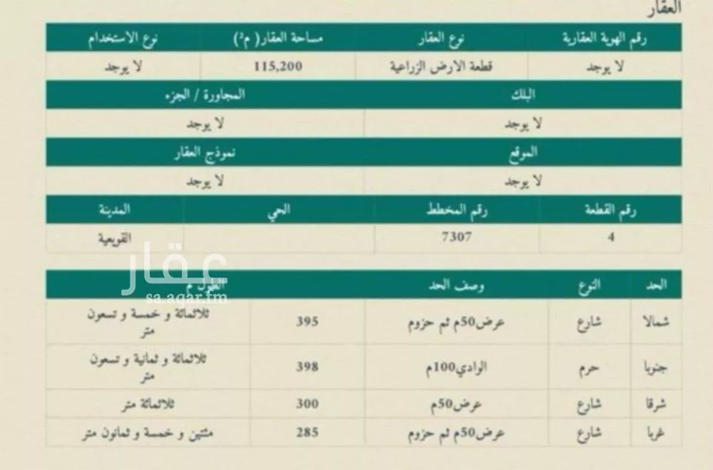 أرض للبيع في الفيضة ، القويعية 1 صورة