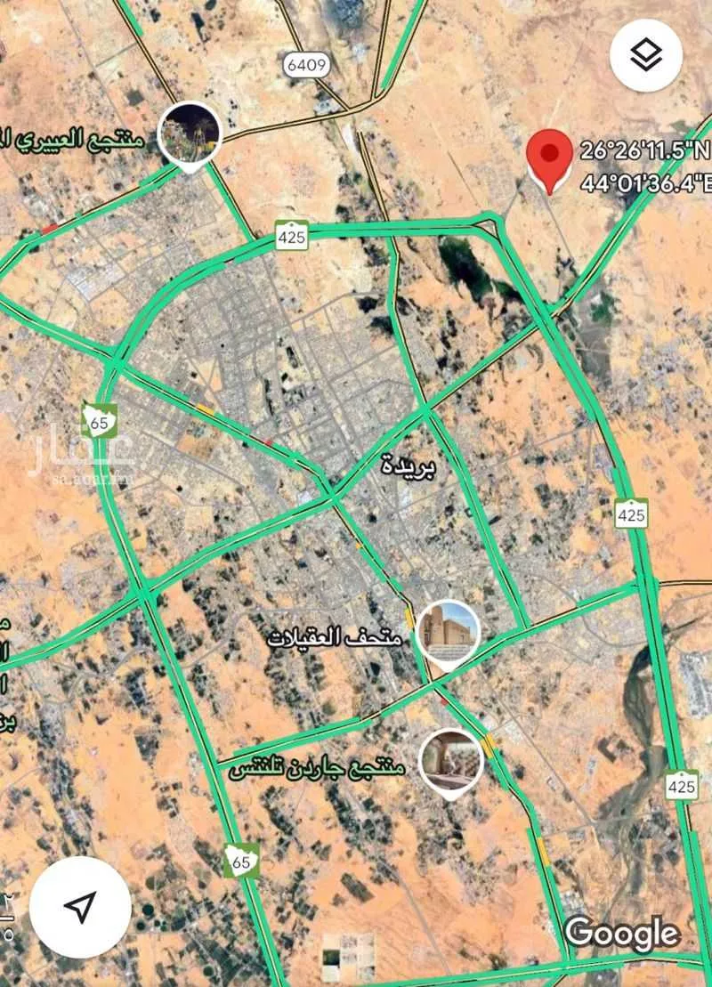 أرض للبيع في شارع هجره عسيلان 458, حي النقيب الجنوبي, مدينة بريده, منطقة القصيم 1 صورة