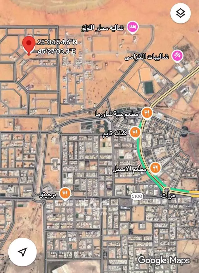 أرض للبيع في حي الفيصلية, مدينة مرات, منطقة الرياض 1 صورة