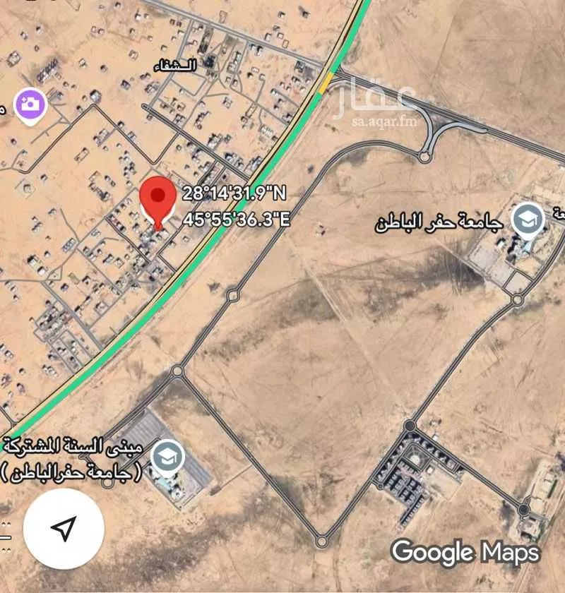 أرض للبيع في حي الشفاء, مدينة حفر الباطن, المنطقة الشرقية 1 صورة