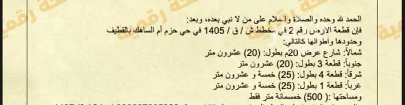 أرض للبيع في شارع الاعشا, مدينة القطيف, المنطقة الشرقية 1 صورة