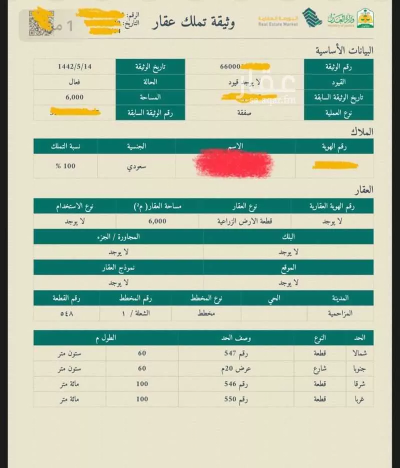 أرض للبيع في مدينة هجرة الاوسط, منطقة الرياض 1 صورة