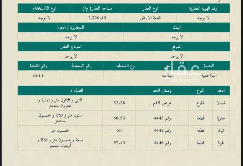 أرض للبيع في حي السالميه, مدينة السالميه, منطقة الرياض 1 صورة