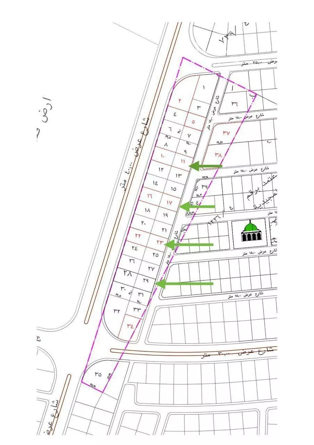 أرض للبيع في حي الربوة, مدينة الاحساء, المنطقة الشرقية 1 صورة