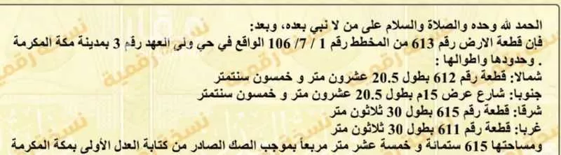 أرض للبيع في شارع عبدالرحمن الجبرتي, حي الشامية الجديد, مدينة مكه المكرمه, منطقة مكة المكرمة 1 صورة