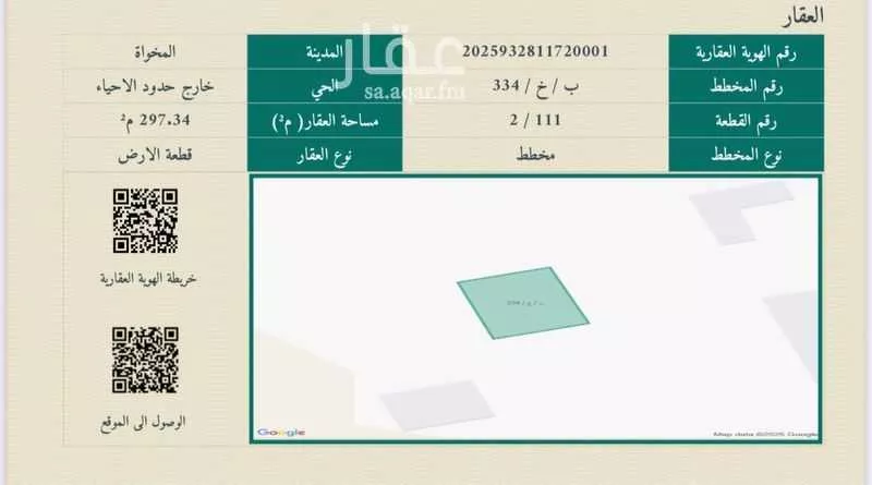 أرض للبيع في شارع جزء بن ضرار الغطفاني ، ناوان ، القنفذة 1 صورة