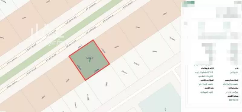 أرض للبيع في شارع ينبع, حي ظهرة لبن, مدينة الرياض, منطقة الرياض 1 صورة