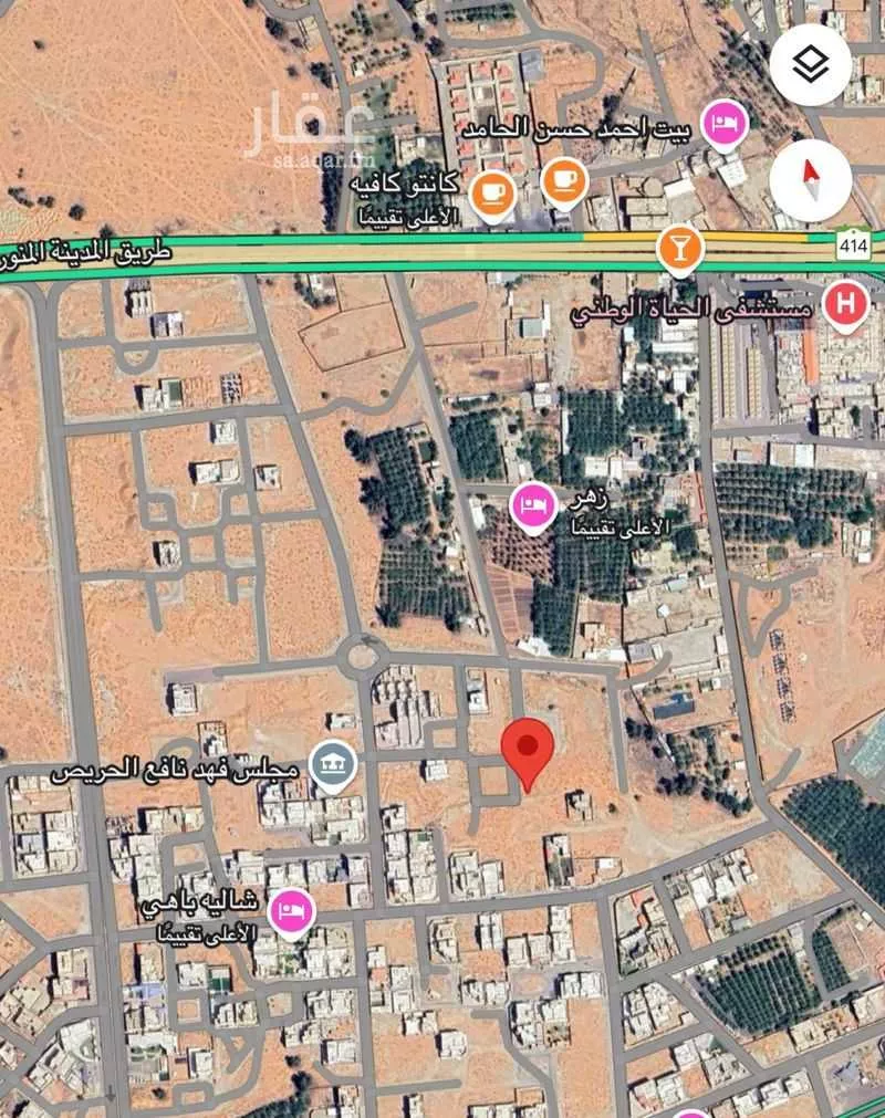 أرض للبيع في حي العونية, مدينة عنيزه, منطقة القصيم 1 صورة