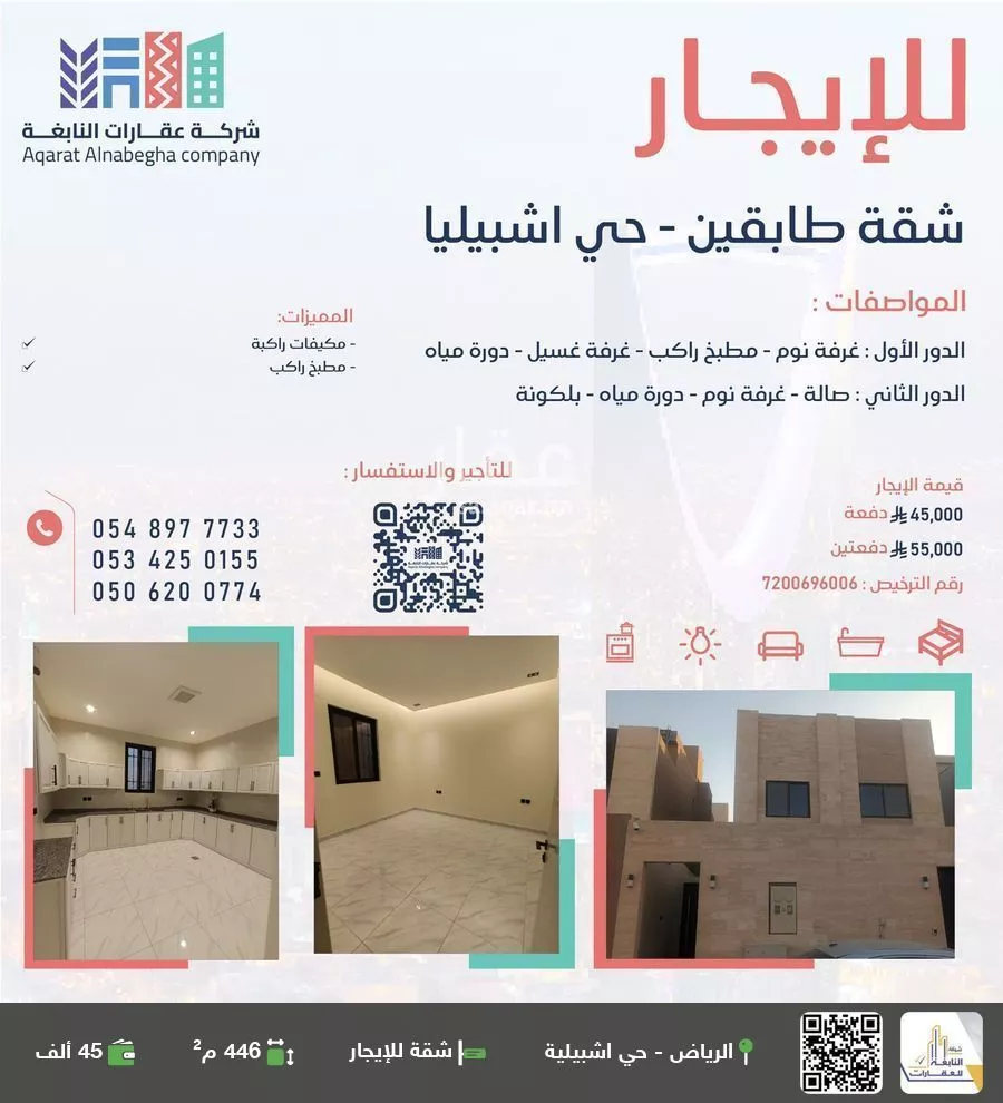 شقة للإيجار في شارع عمر الإشبيلي, حي إشبيلية, مدينة الرياض, منطقة الرياض 1 صورة