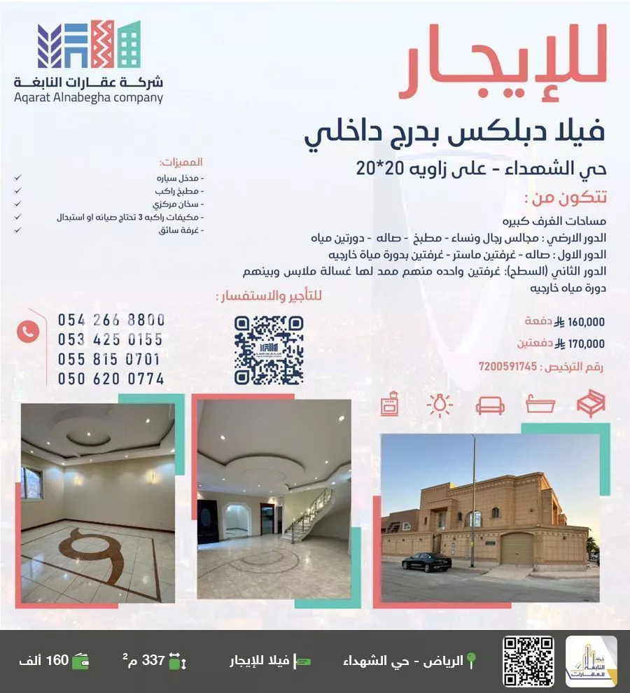 فيلا للإيجار في شارع سطام غزاي المطيري, حي الشهداء, مدينة الرياض, منطقة الرياض 1 صورة