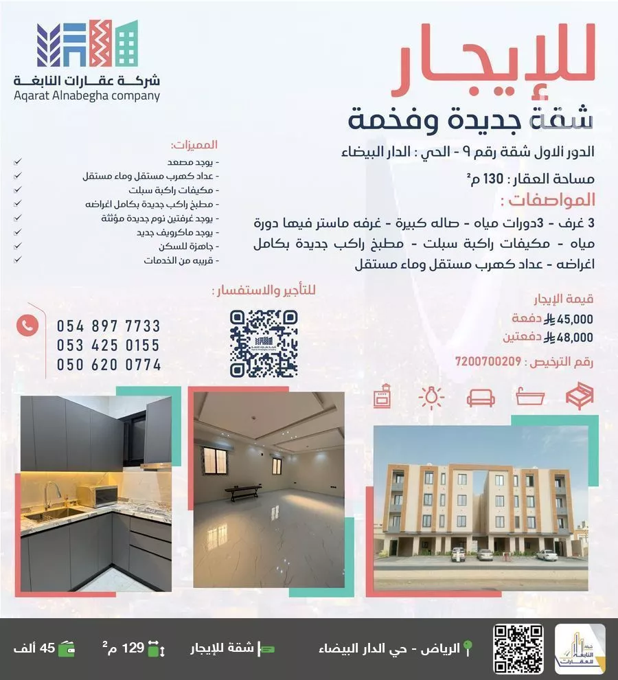 شقة للإيجار في شارع عجمان, حي الدار البيضاء, مدينة الرياض, منطقة الرياض 1 صورة