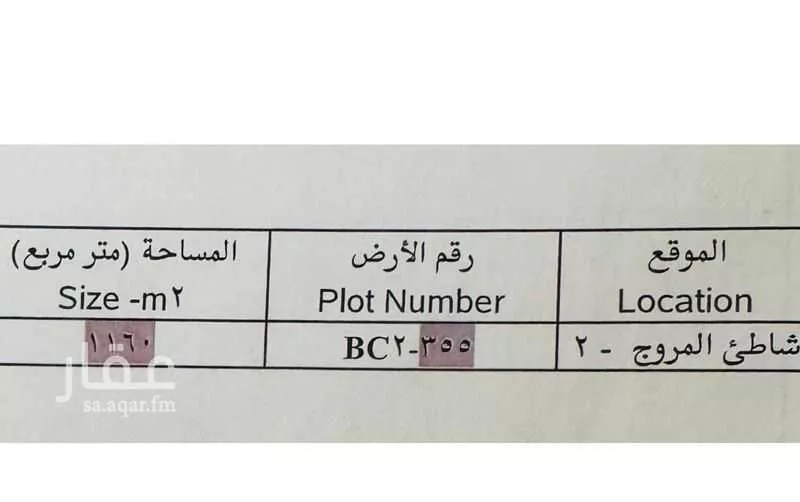 أرض للبيع في شارع الشذا ، حي المروج ، مدينة الملك عبدالله الاقتصادية ، رابغ 1 صورة
