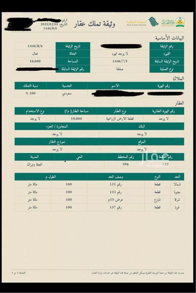 أرض للبيع في شارع علي ابن ابي طالب ، المشاعلة ، القويعية 1 صورة