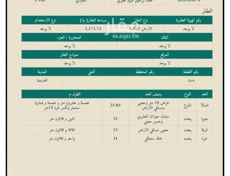 أرض للبيع في العارضة ، العارضة 1 صورة