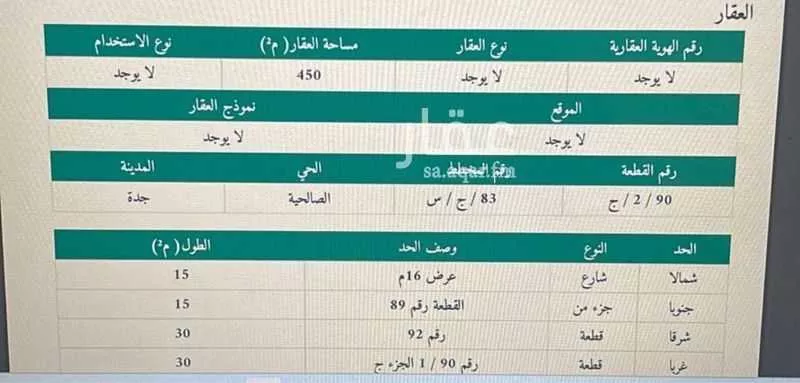 أرض للبيع في شارع الصالحية 77, حي الصالحية, مدينة جدة, منطقة مكة المكرمة 1 صورة
