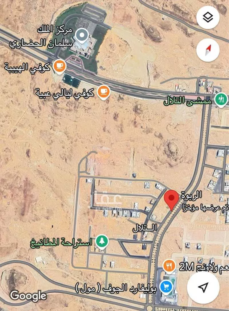 أرض للبيع في حي التلال, مدينة سكاكا, منطقة الجوف 1 صورة