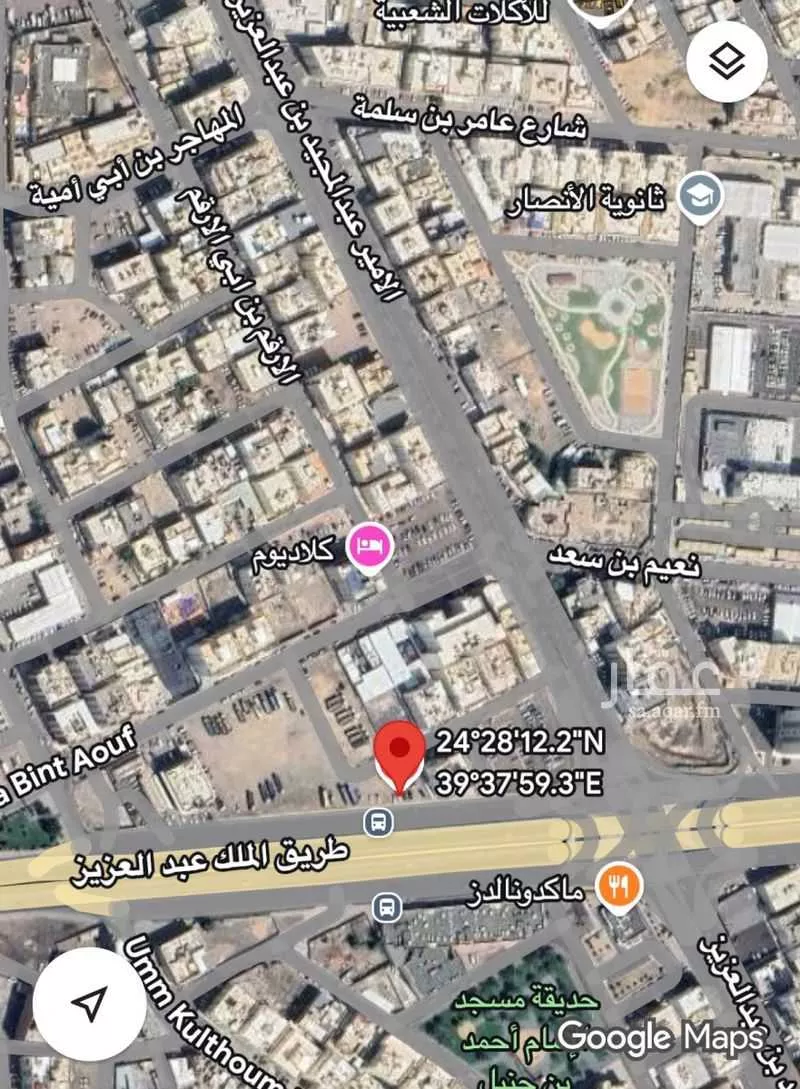 أرض للبيع في شارع شارع الملك عبدالعزيز, حي بنى معاوية, مدينة المدينة المنورة, منطقة المدينة المنورة 1 صورة