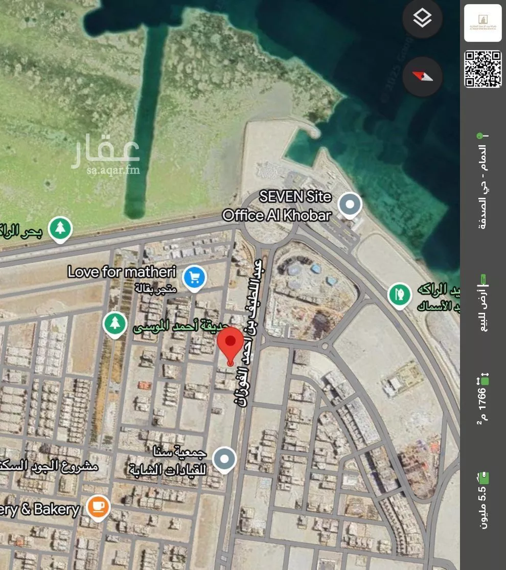 أرض للبيع في شارع أبو عبيدة بن الجراح, حي الصدفة, مدينة الدمام, المنطقة الشرقية 1 صورة