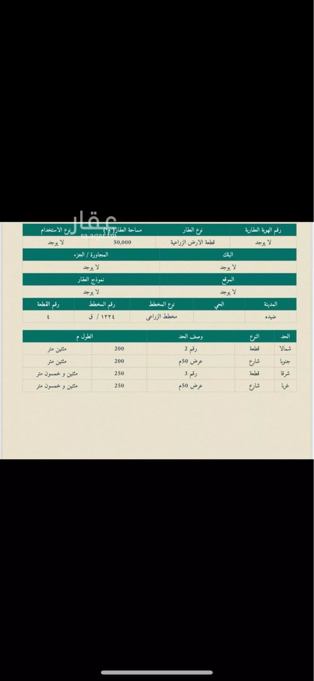 أرض للبيع في حي ضيده, مدينة ضيده, منطقة القصيم 1 صورة