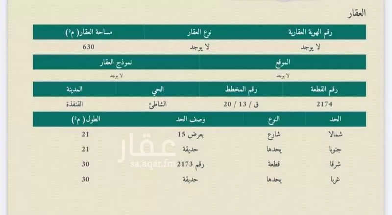 أرض للبيع في القنفذة ، القنفذة 1 صورة