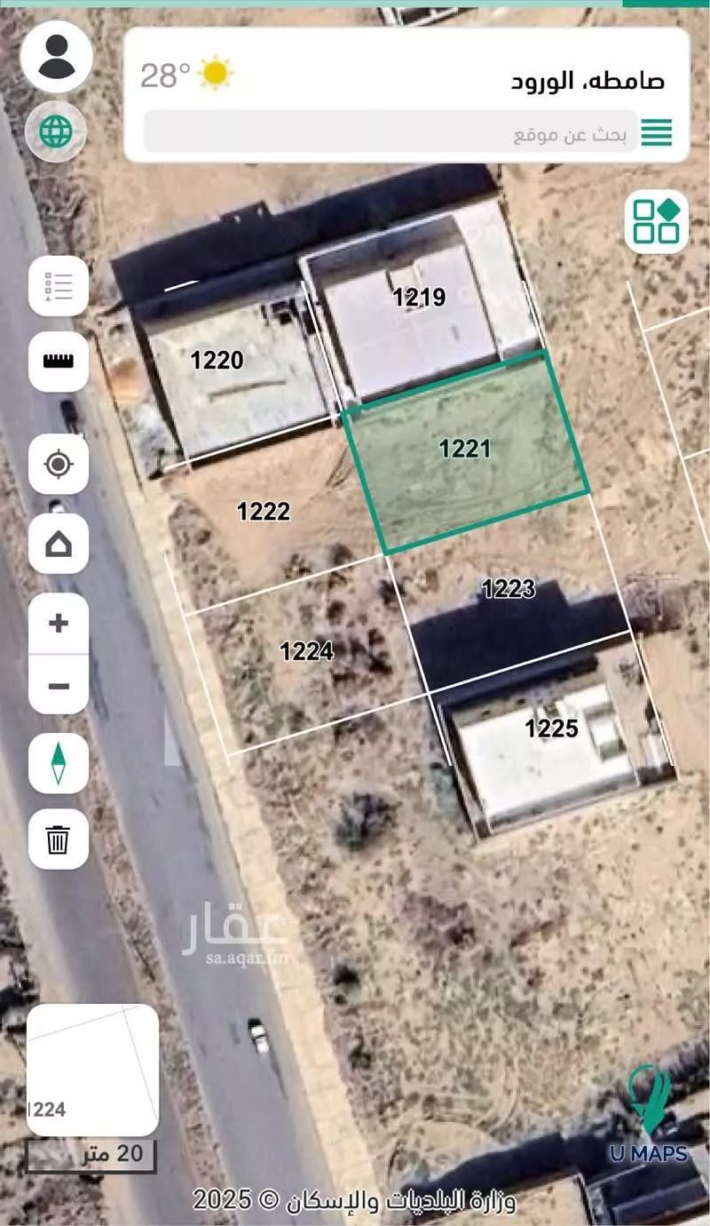 أرض للبيع في شارع الامير بندر بن عبدالعزيز, حي الورود, مدينة صامطة, منطقة جازان 1 صورة