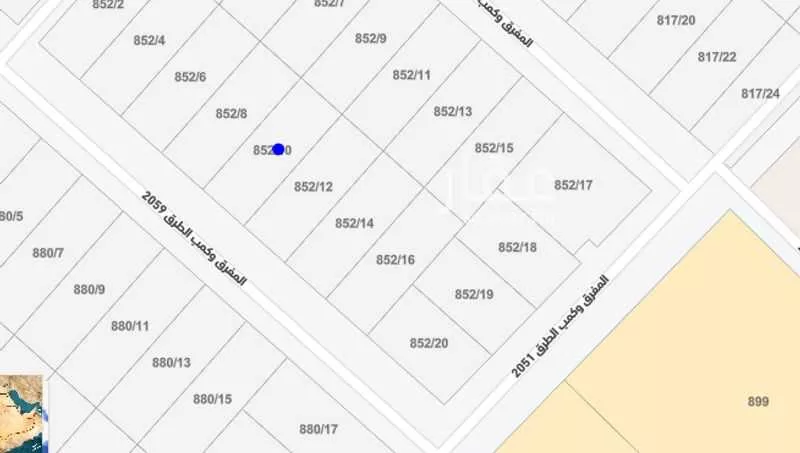 أرض للبيع في شارع المفرق وكمب الطرق 2059, حي الليوان, مدينة بريدة, منطقة القصيم 1 صورة