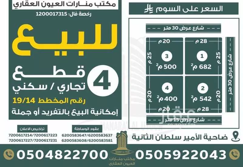 أرض للبيع في شارع عبدالله ابن الزبير ابن العوام, حي ضاحية الامير سلطان الجنوبية, مدينة العيون, المنطقة الشرقية 1 صورة