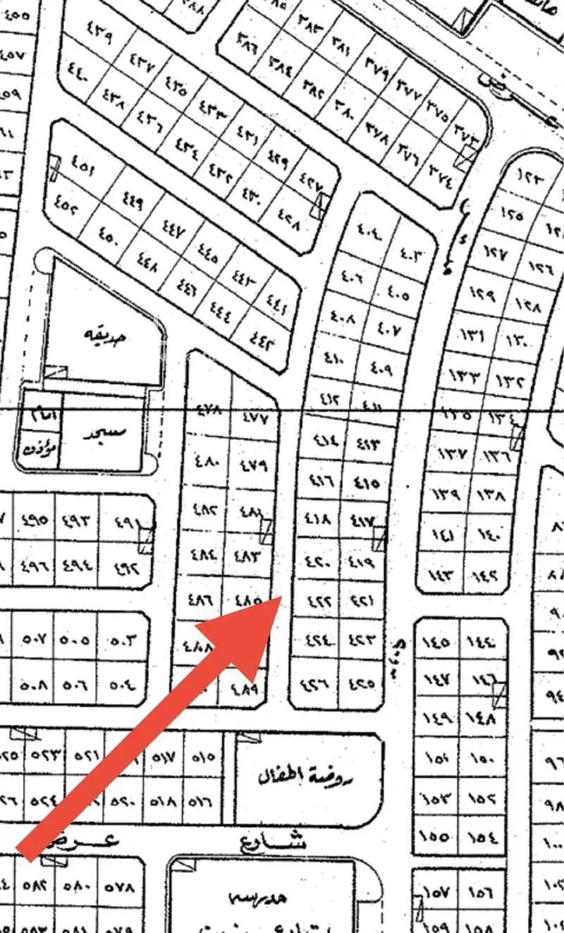 أرض للبيع في حي هجر الخامس, مدينة الاحساء, المنطقة الشرقية 1 صورة