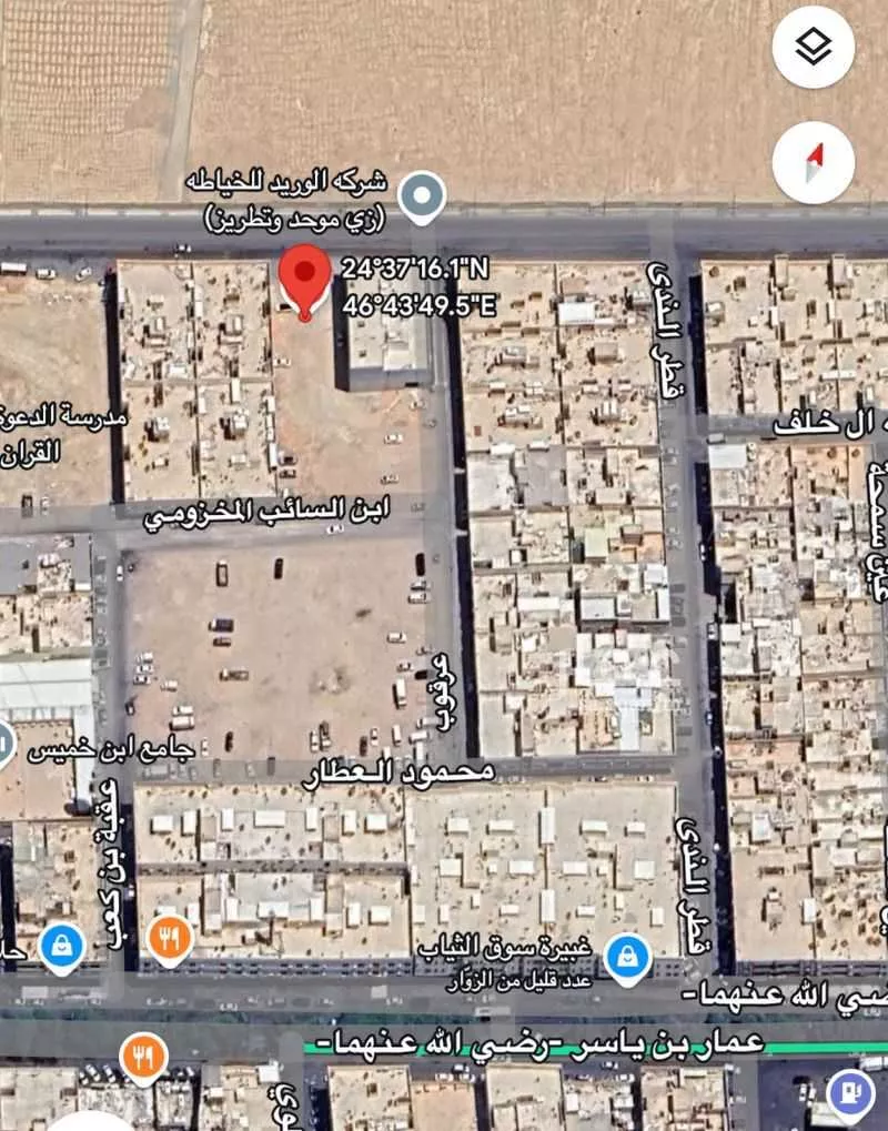 أرض للبيع في شارع عبداللطيف المعشوق, حي العود, مدينة الرياض, منطقة الرياض 1 صورة