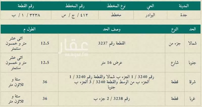 أرض للبيع في حي البوادر, مدينة جدة, منطقة مكة المكرمة 1 صورة