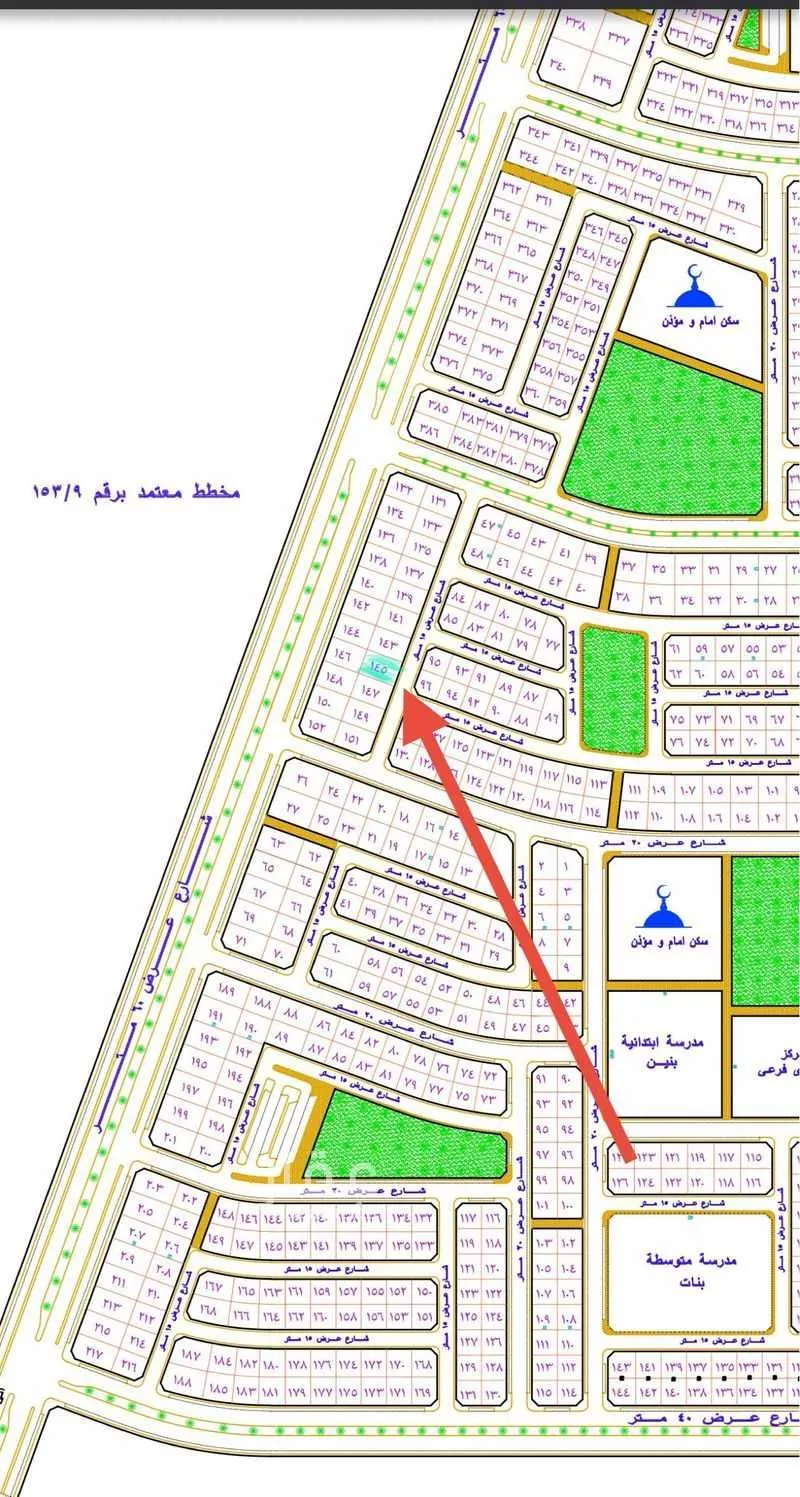 أرض للبيع في شارع اليرموك 258, حي اليرموك, مدينة حفر الباطن, المنطقة الشرقية 1 صورة