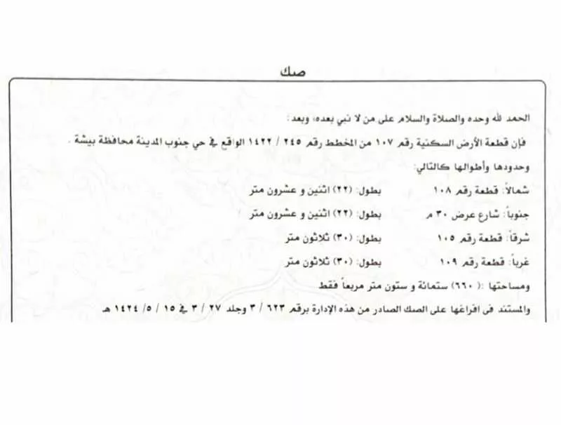 أرض للإيجار في شارع المنتصر ، حي النزهة ، بيشة ، بيشة 1 صورة