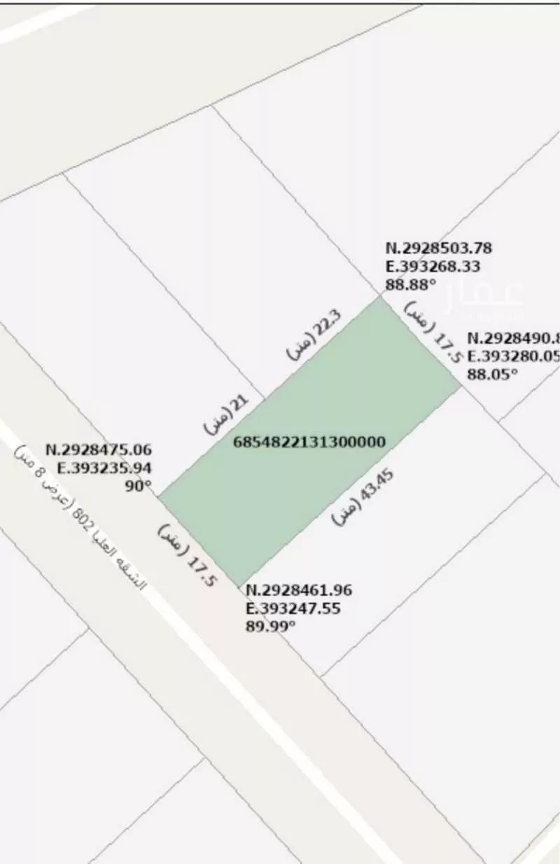 أرض للبيع في شارع الشقه العليا 764, حي الوطاة, مدينة بريدة, منطقة القصيم 1 صورة