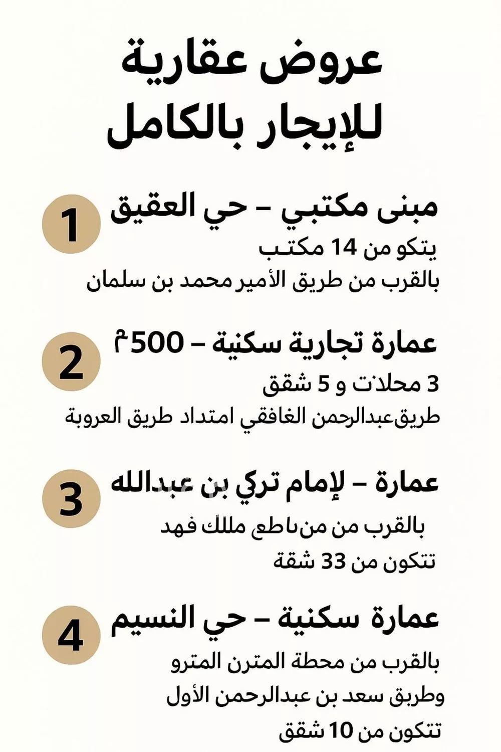 عمارة للإيجار في شارع الثمامة الفرعي, حي الصحافة, مدينة الرياض, منطقة الرياض 1 صورة