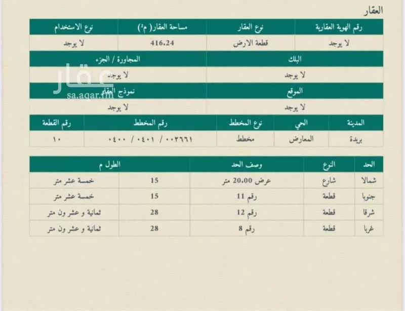 أرض للبيع في شارع الجامعه ، حي الجزيرة ، بريدة ، بريدة 1 صورة