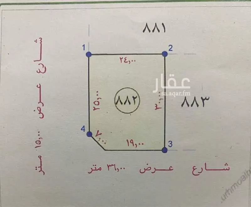 أرض للإيجار في شارع شارع صلاح الدين الايوبي, حي المروج, مدينة عنيزه, منطقة القصيم 1 صورة