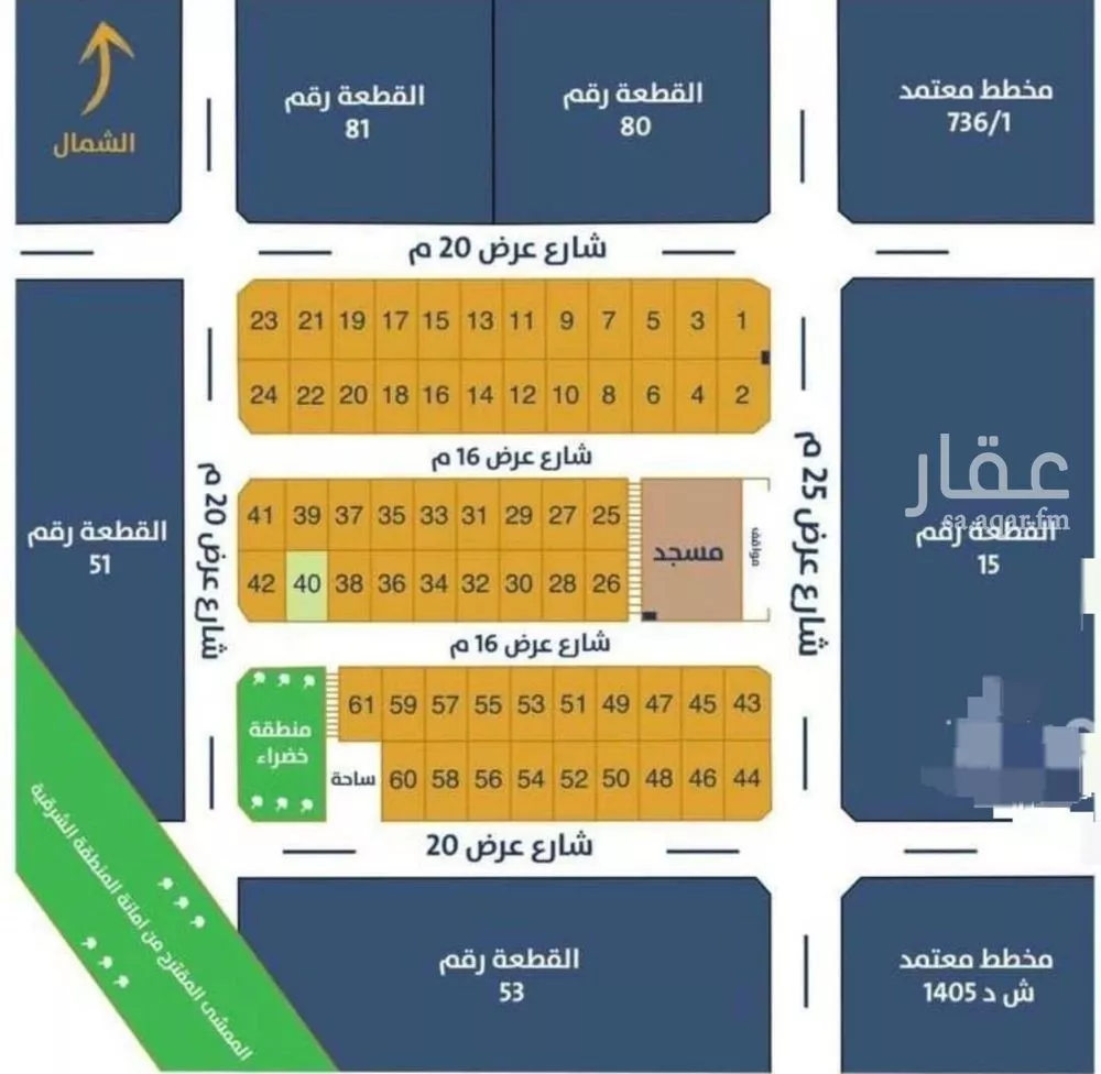 أرض للبيع في شارع بن باز , حي المنار, مدينة الدمام, المنطقة الشرقية 1 صورة