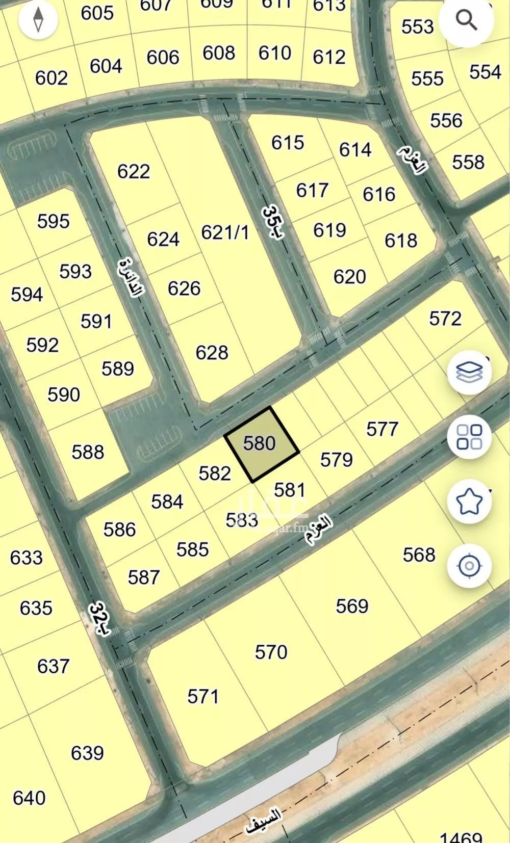 أرض للبيع في شارع 205 السيف, حي السيف, مدينة الدمام, المنطقة الشرقية 1 صورة