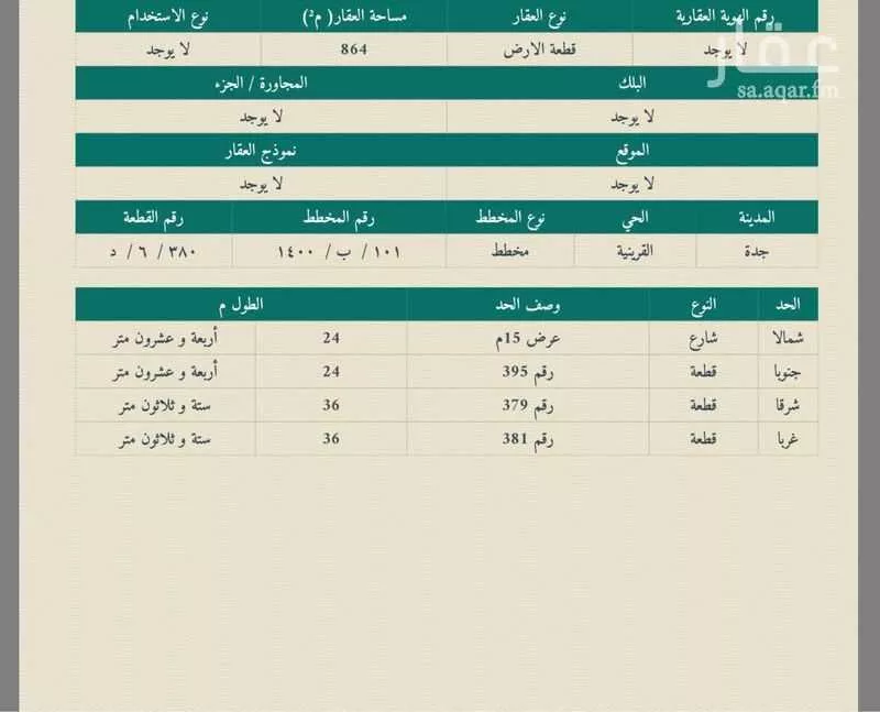 أرض للبيع في شارع القرينية 304, حي القرينية, مدينة جدة, منطقة مكة المكرمة 1 صورة