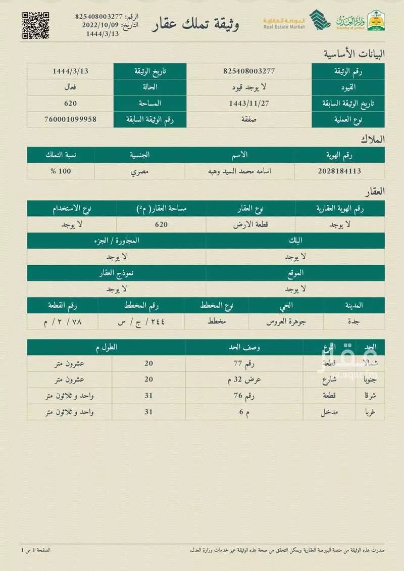 أرض للبيع في شارع روضه القميعه ، حي الجزيرة ، جدة ، جدة 1 صورة