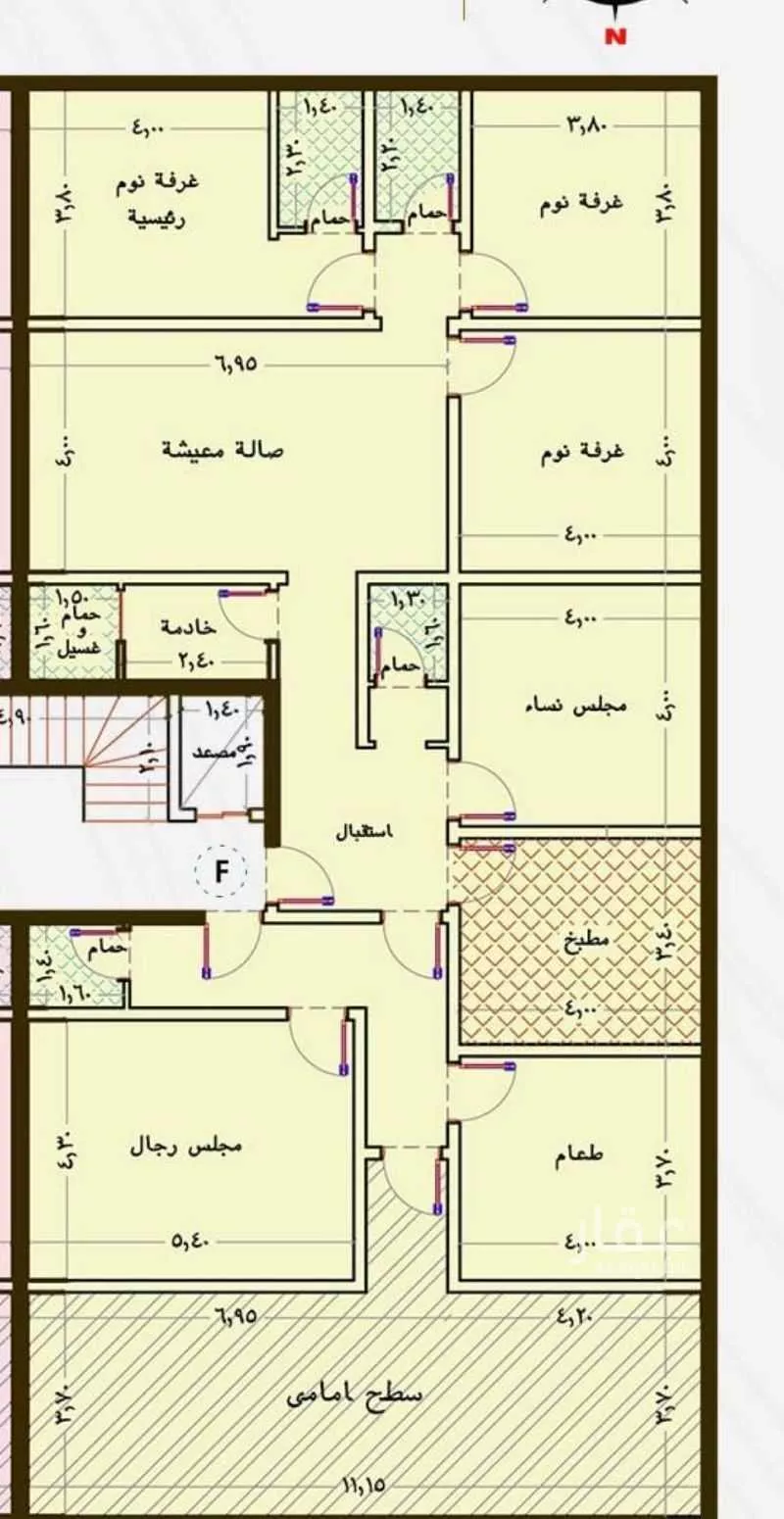 شقة للإيجار في شارع قاسم بن يسار, حي الريان, مدينة جدة, منطقة مكة المكرمة 1 صورة