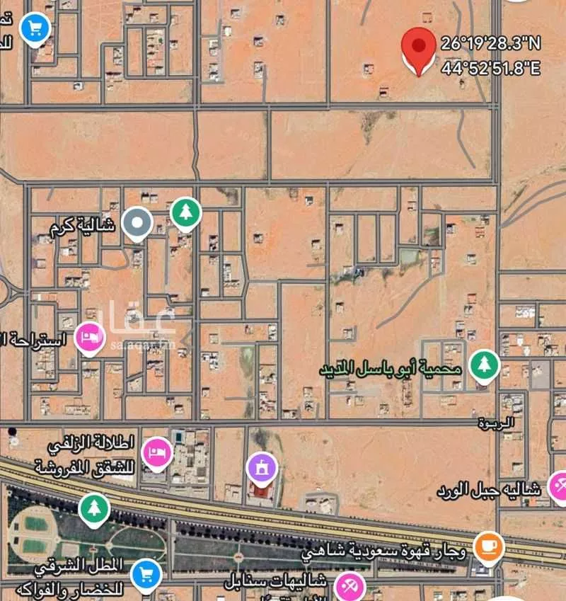 أرض للبيع في شارع شارع حسان بن عمرو, حي حطين, مدينة الزلفى, منطقة الرياض 1 صورة