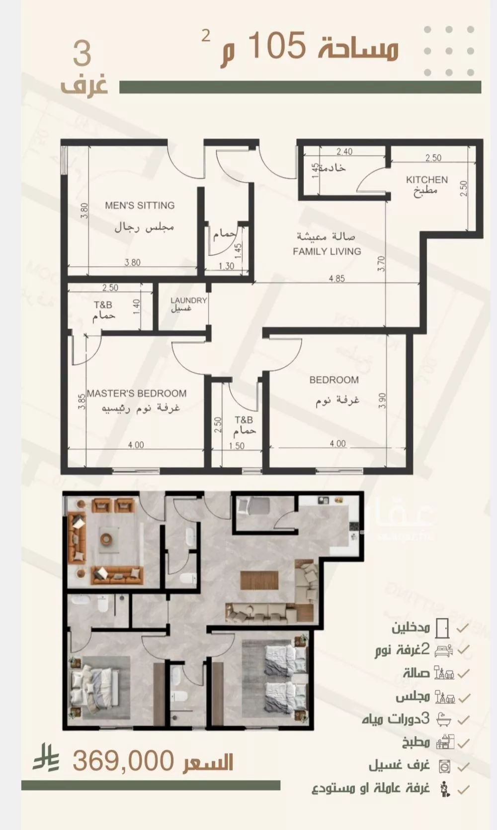 شقة للبيع في شارع ثلوث بني شهر, حي النزهة, مدينة جدة, منطقة مكة المكرمة 1 صورة