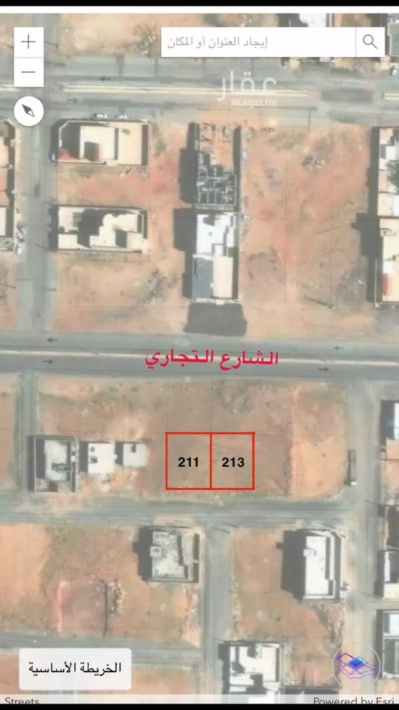 أرض للبيع في شارع الملك فهد, حي القادسية, مدينة البدائع, منطقة القصيم 1 صورة