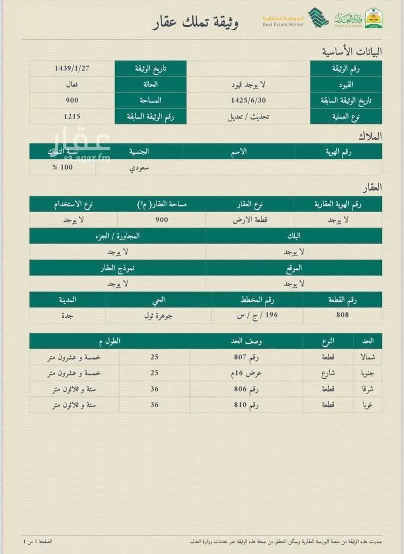 أرض للبيع في حي جوهرة ثول, مدينة ثول, منطقة مكة المكرمة 1 صورة