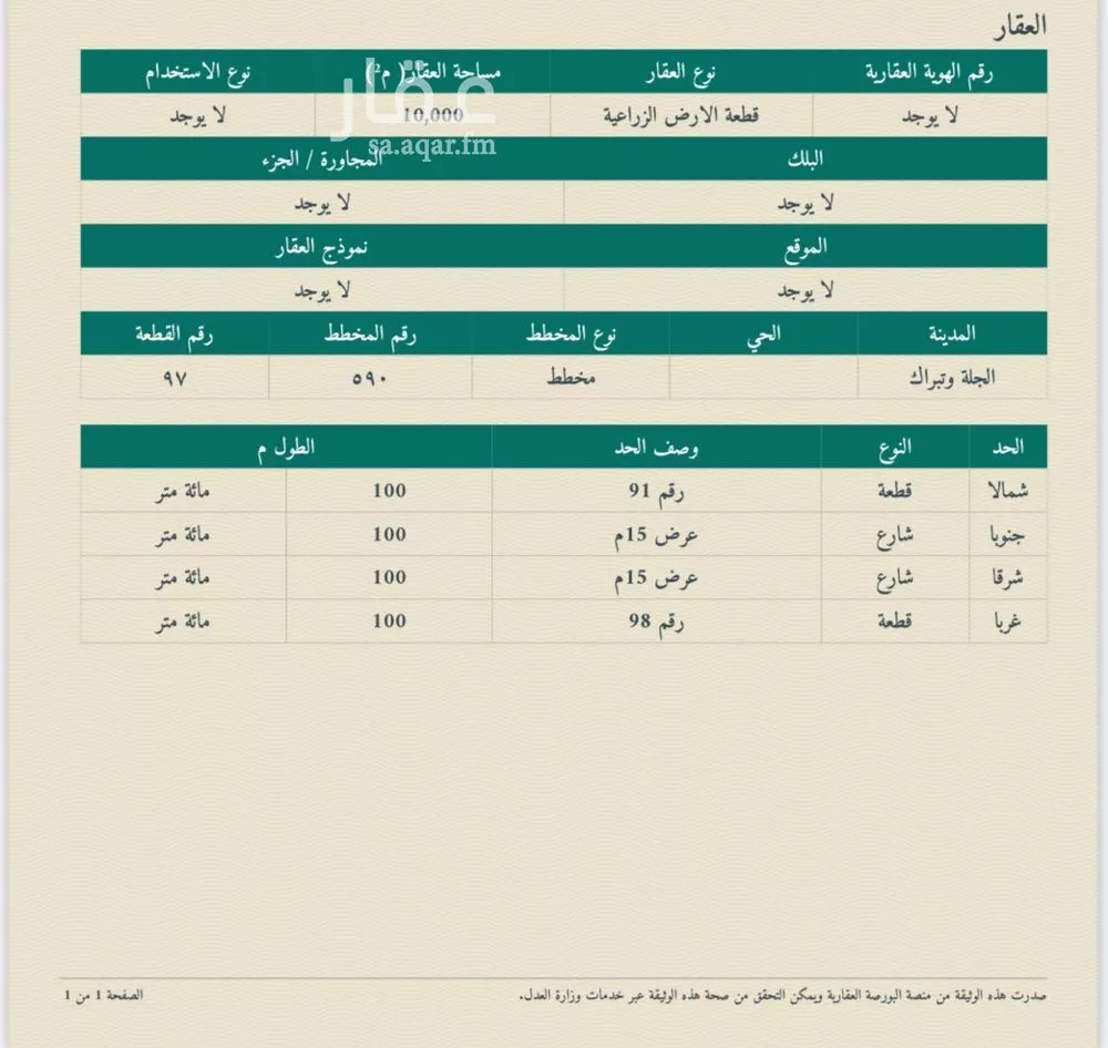 مزرعة للبيع في مدينة الجلة, منطقة الرياض 1 صورة