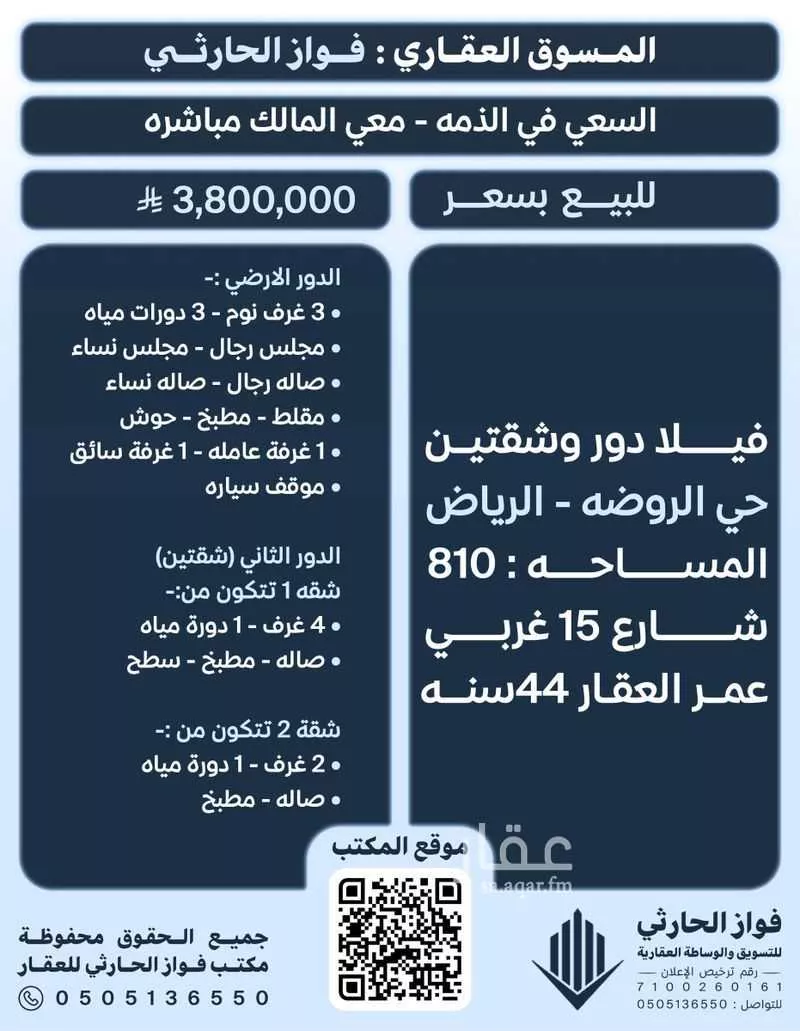 عمارة للبيع في شارع شيبة بن عبدالرحمن, حي الروضة, مدينة الرياض, منطقة الرياض 1 صورة