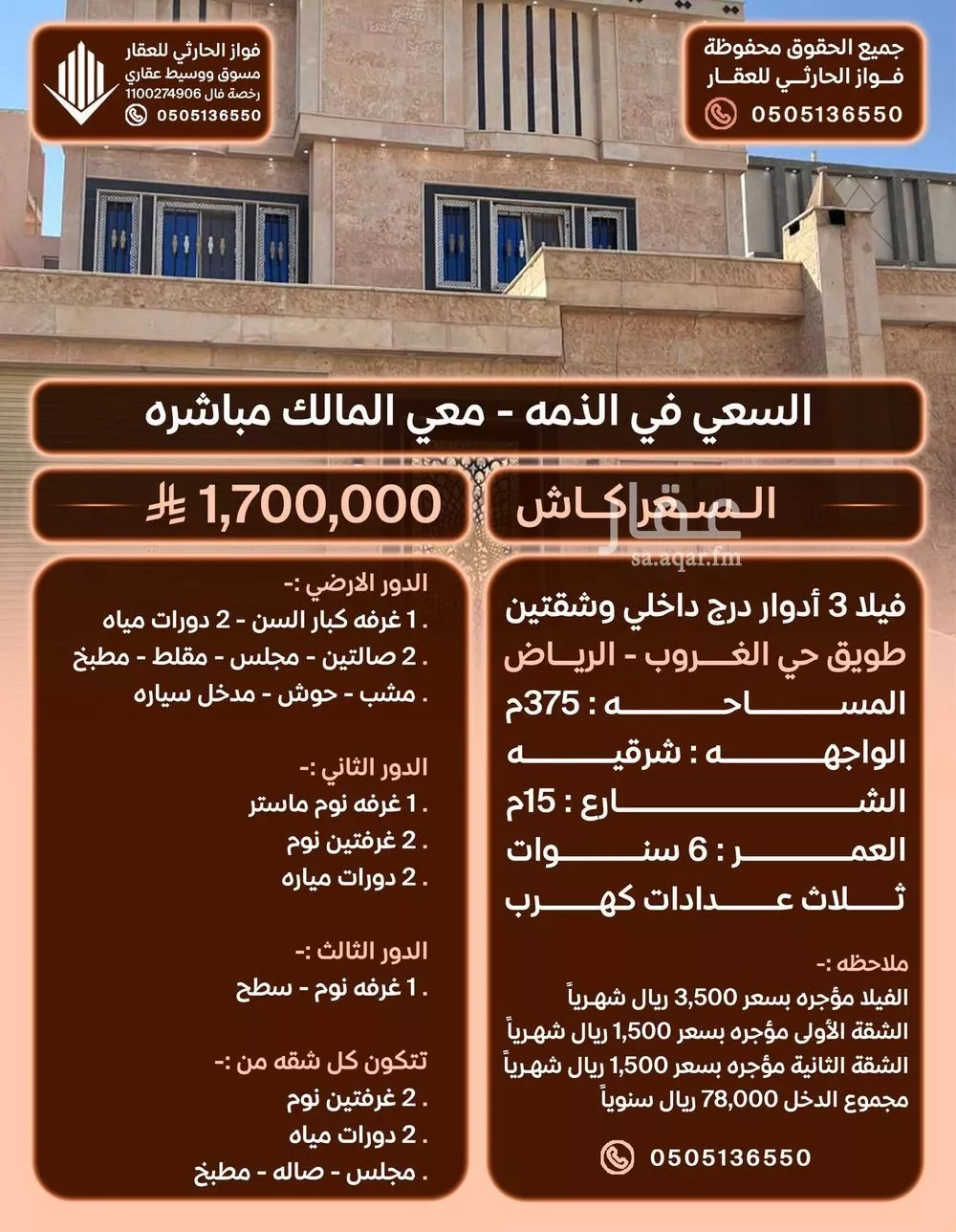 فيلا للبيع في شارع محمد بن عبدالحكيم, حي طويق, مدينة الرياض, منطقة الرياض 1 صورة