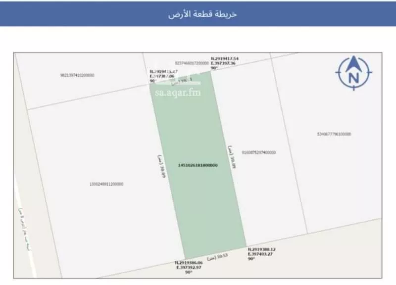 أرض للبيع في شارع كعيبة بنت سعد, حي الأمانة, مدينة الدمام, المنطقة الشرقية 1 صورة