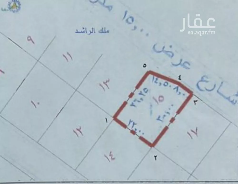 أرض للبيع في شارع الشقه العليا 551, حي الأمل, مدينة بريده, منطقة القصيم 1 صورة